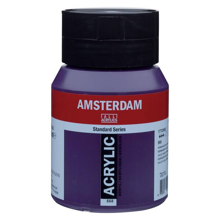 AMSTERDAM Colore acrilica (500 ml, Viola, Blu)