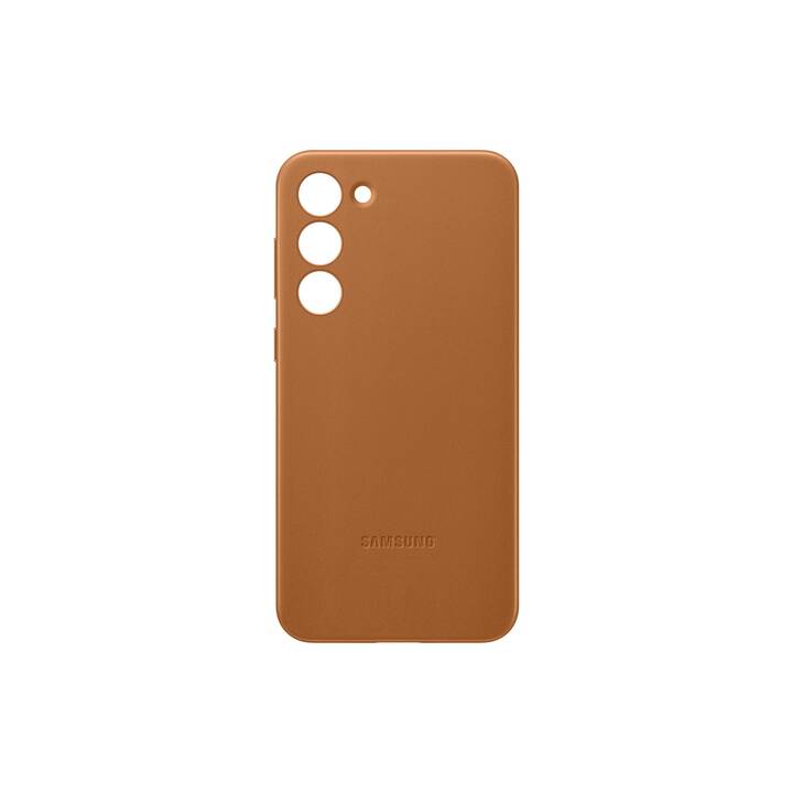 SAMSUNG Backcover Leather (Galaxy S23+, Camel)