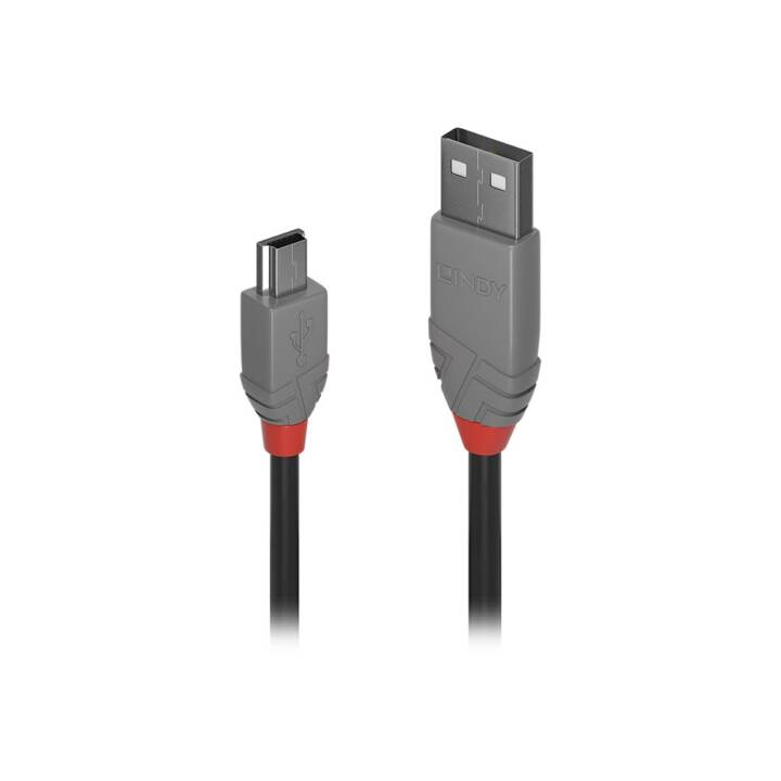 LINDY USB-Kabel (USB 2.0 Mini Typ-B, USB 2.0 Typ-A, 3 m)