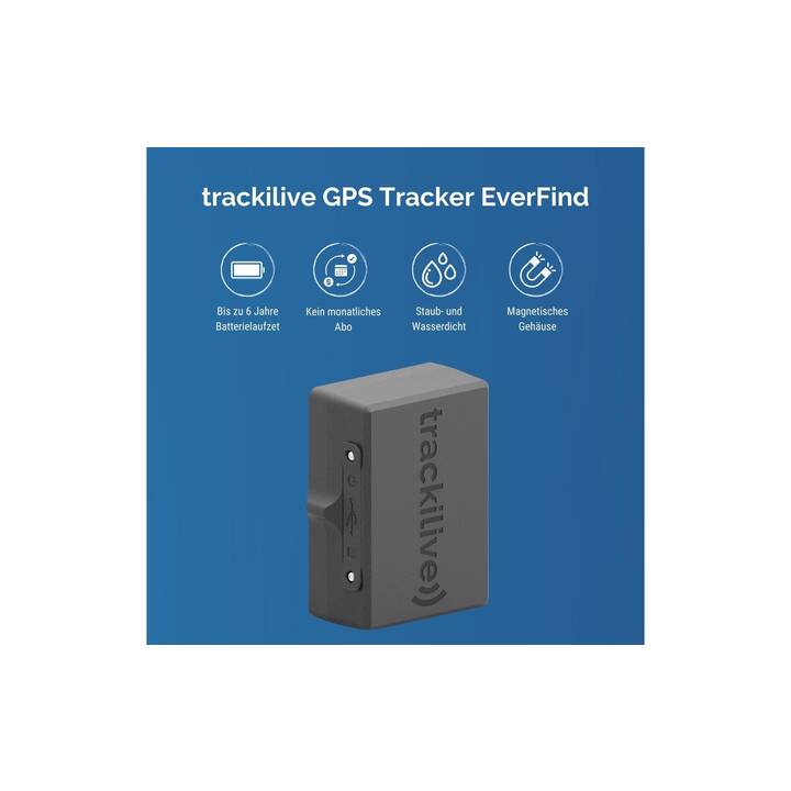 TRACKILIVE Datenübertragung GPS Tracker EverFind (Schwarz)
