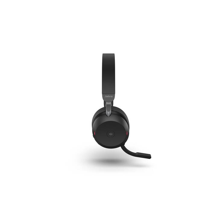 JABRA Office Headset Evolve2 75 Duo MS (On-Ear, Kabel und Kabellos, Schwarz)