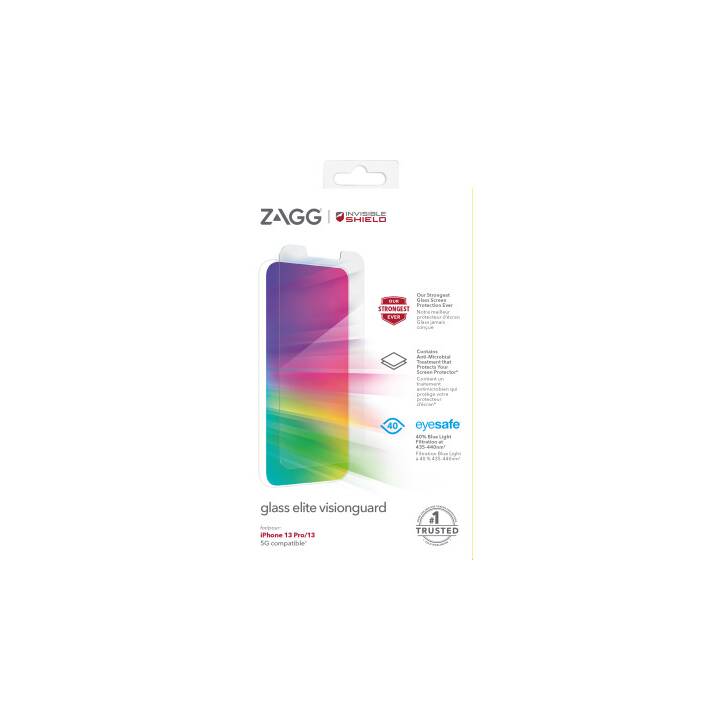 ZAGG Verre de protection d'écran Glass Elite VisionGuard+ (iPhone 13, iPhone 13 Pro, 1 pièce)