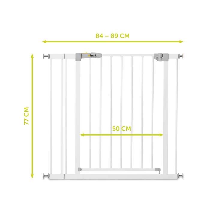HAUCK Barrière de protection pour les portes Stop N Safe 2 + Verlängerung 9 cm (84 cm - 89 cm)