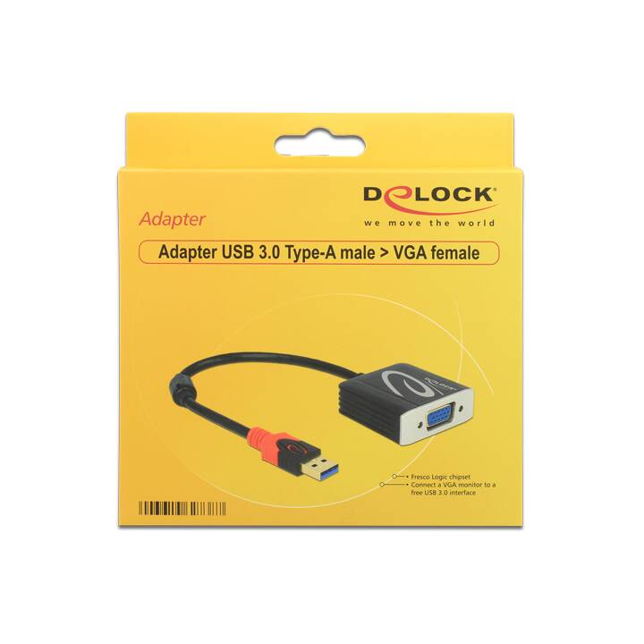 DELOCK Adaptateur ( VGA, USB 3.0 de type A, 0.2 m)