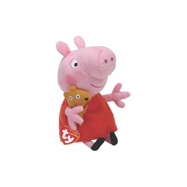 TY Peppa Pig (20 cm, Rouge, Rose)