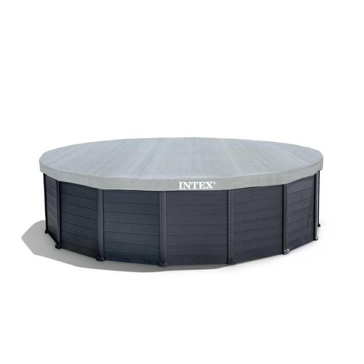 INTEX Piscina fuori terra con struttura tubolare in acciaio Graphite Gray Panel (478 cm x 124 cm)