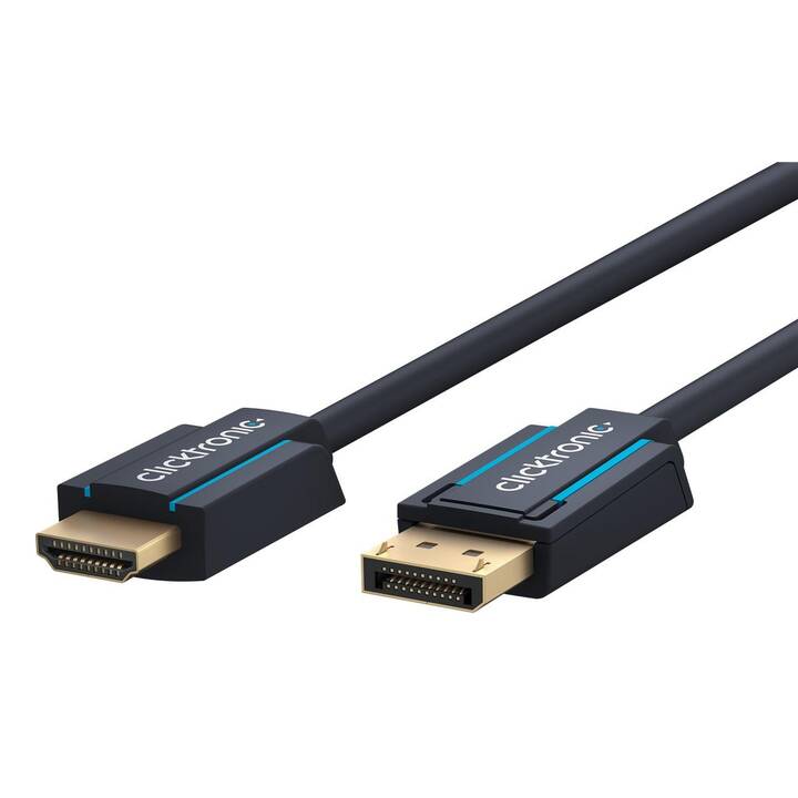 CLICKTRONIC Verbindungskabel (DisplayPort, HDMI Typ-A, 2 m)