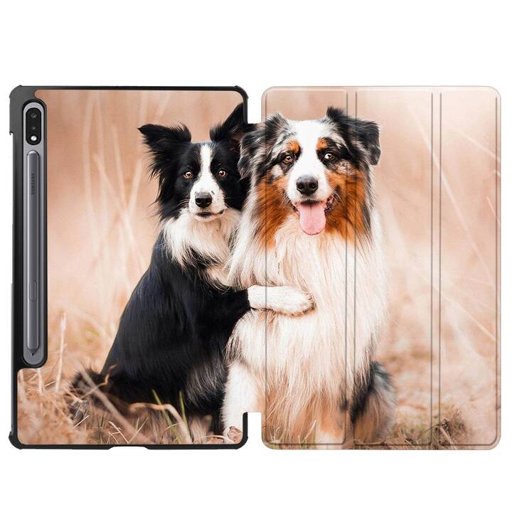 EG Flip cover pour Samsung Galaxy Tab S7 FE 12.4" (2021) - chiens marron
