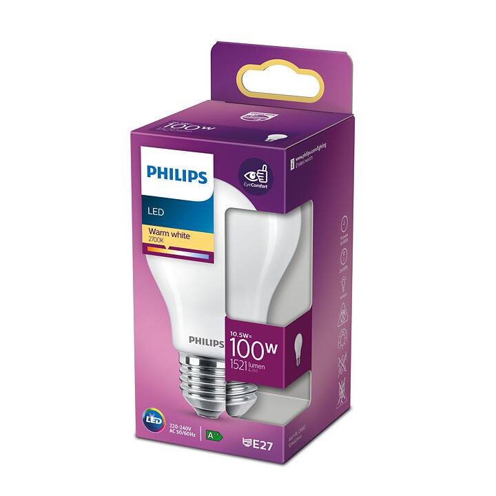 PHILIPS Lampadina LED (E27, 10.5 W)