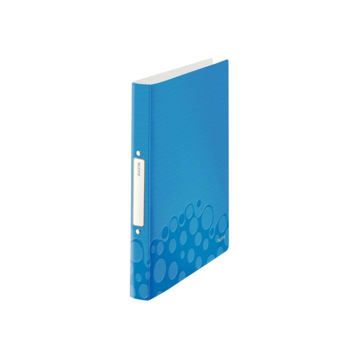 LEITZ Ringbuch Wow (A4, 32 mm, Blau, Metallic)