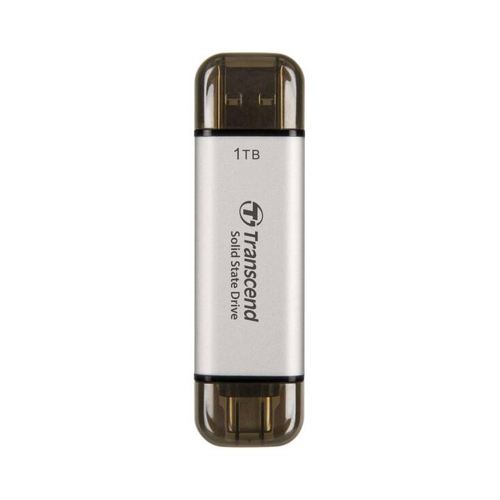 TRANSCEND ESD310 (USB Typ-C, 900 GB, Silber)
