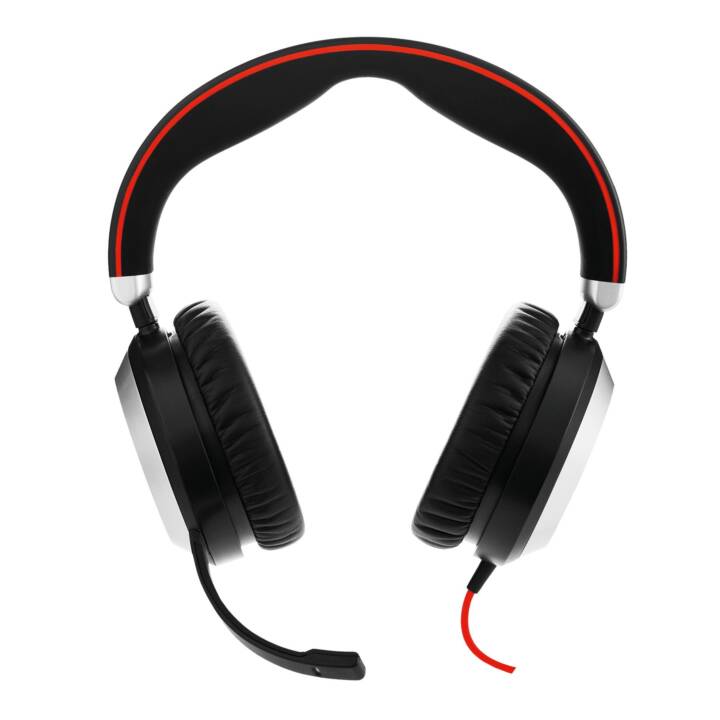 JABRA Office Headset Evolve 80 MS Stereo (On-Ear, Kabel, Schwarz)