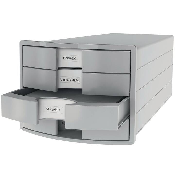 HAN Büroschubladenbox Impuls (A4, C4, 28 cm  x 36.7 cm  x 23.5 cm, Grau)