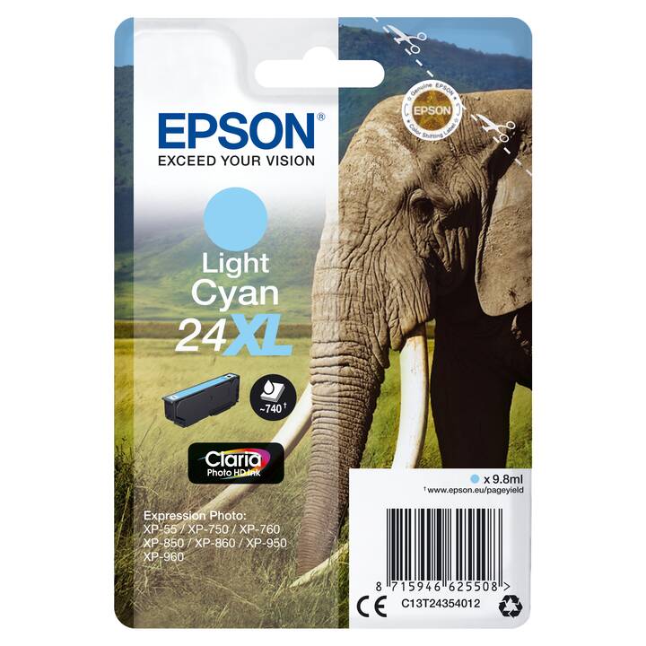 EPSON 24XL (Light Cyan, Cyan, 1 Stück)