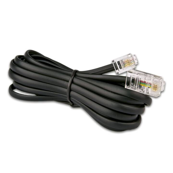 WIREWIN Câble de connexion (Noir, Vert, 6 m, RJ-45, Fiche RJ-11)