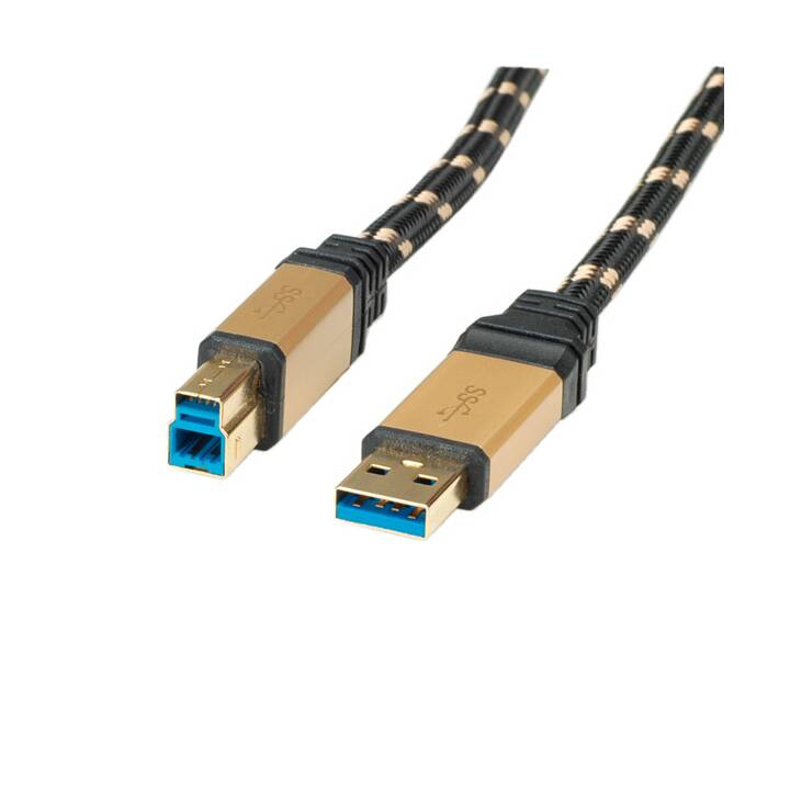 PROLINE Gold USB-Kabel (USB 3.0 Typ-A, USB 3.0 Typ-B, 3 m)