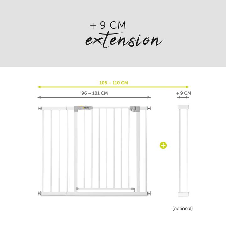 HAUCK Barrière de protection pour les portes Stop N Safe 2 + 21 cm (96 cm - 101 cm)