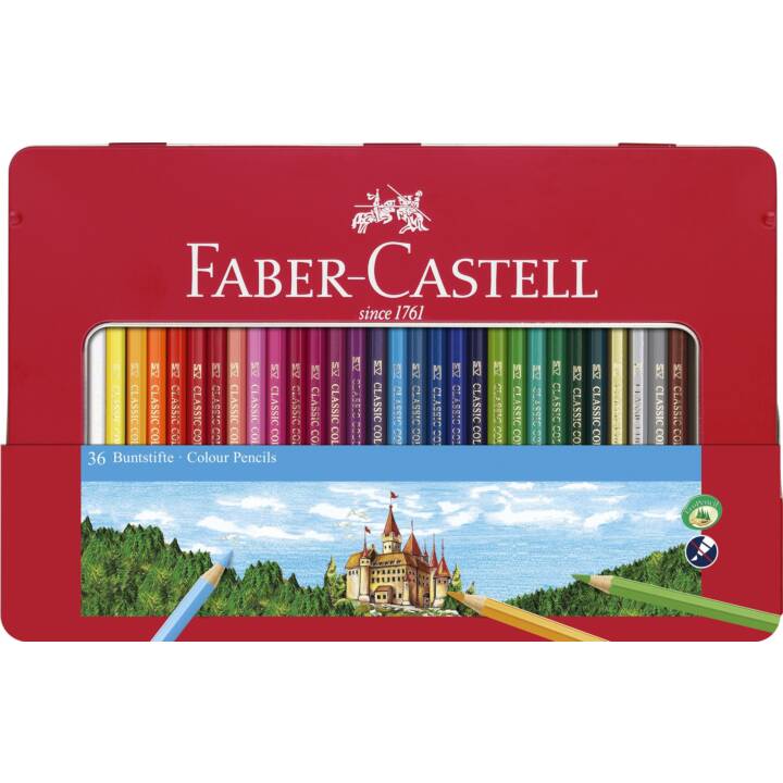FABER-CASTELL Crayons de couleur (Multicolore, 36 pièce)