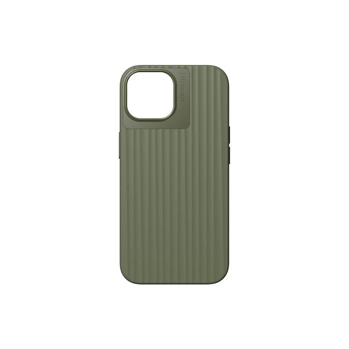 NUDIENT Backcover Bold (iPhone 15, Alluminio, Verde oliva, Verde)