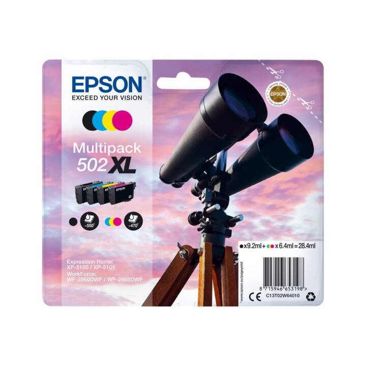 EPSON 502 XL (Gelb, Schwarz, Magenta, Cyan, Multipack)