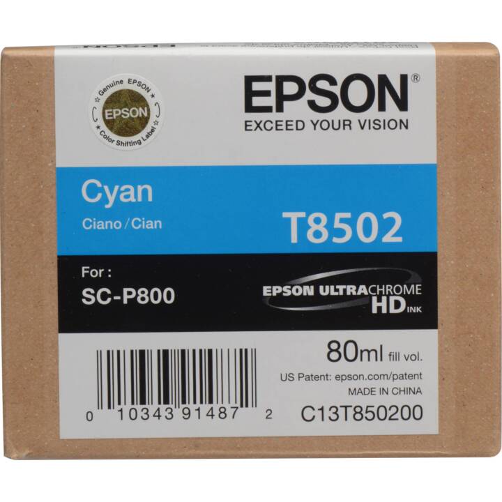 EPSON C13T850200 (Cyan, 1 pièce)