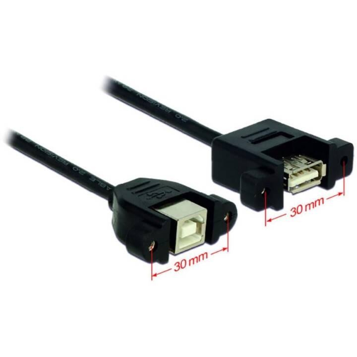 DELOCK Adapter (USB 2.0 Typ-B, USB 2.0 Typ-A, 0.25 m)