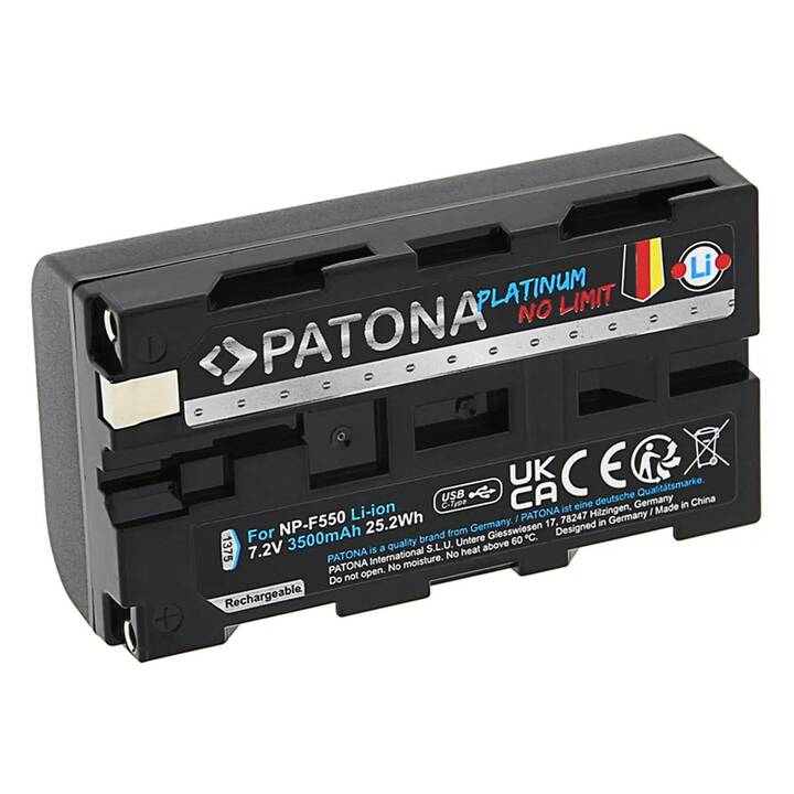 PATONA Sony Platinum Accu de caméra (Lithium-Ion, 3500 mAh)