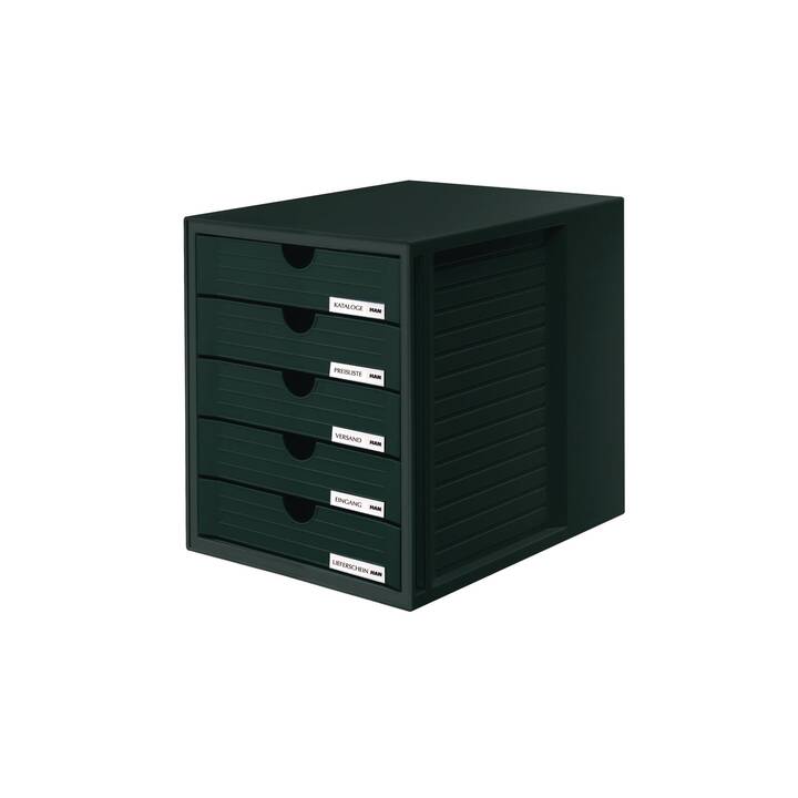 HAN Büroschubladenbox (A4, 27.5 cm  x 33.0 cm  x 32 cm, Schwarz)