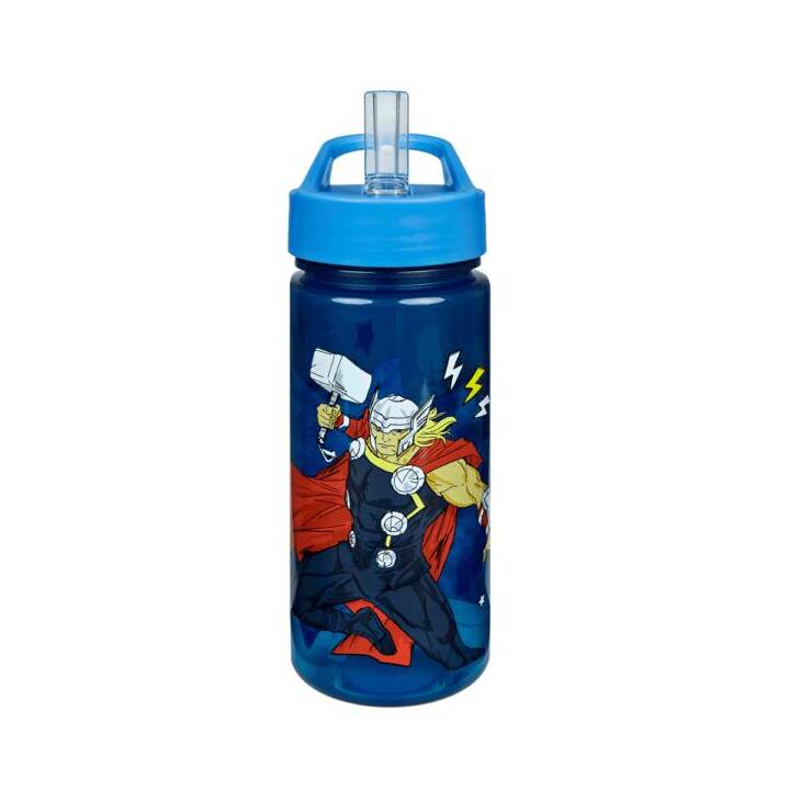 SCOOLI Bottiglia per bambini Avengers Marvel (0.5 l, Giallo, Rosso, Blu, Bianco)