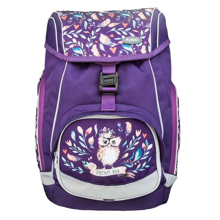 FUNKI Jeu de sacoches Flexy-Bag Hippie Owl (15 l, Violet)
