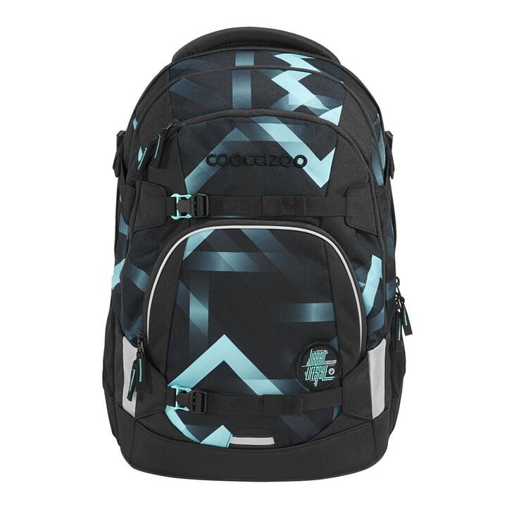 COOCAZOO Sac à dos Maté Laser Lights (30 l, Noir, Bleu, Turquoise)