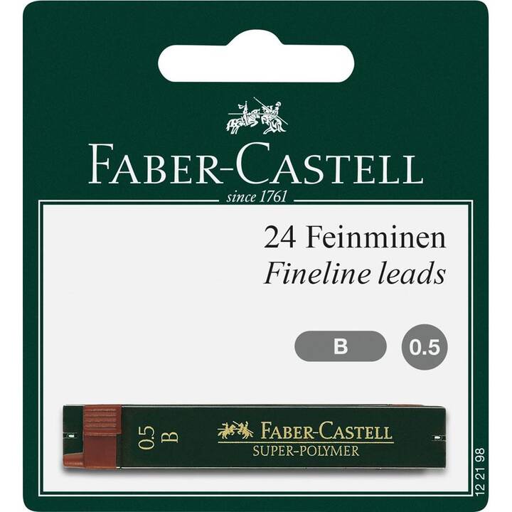 FABER-CASTELL Bleistiftmine (Schwarz, 12 Stück)