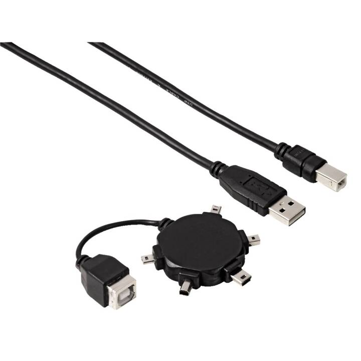 HAMA Mini-USB 2.0 Adapter Set, Schwarz