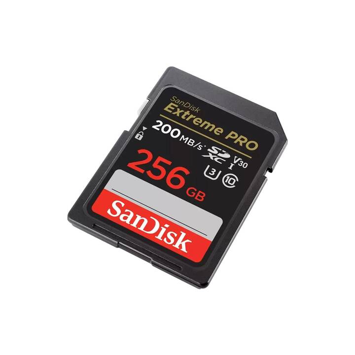 SANDISK SDXC Extreme PRO 256 GB (Class 10, Video Class 30, 200 MB/s)