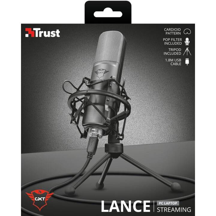 TRUST GXT 242 Lance Richtmikrofon (Silber, Schwarz)