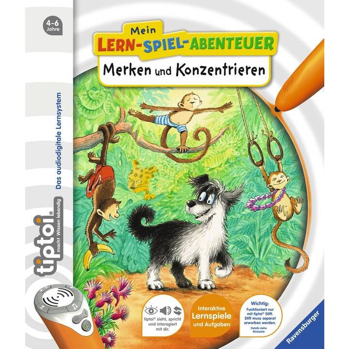TIPTOI Mein Lern-Spiel-Abenteuer Merken und Konzentrieren Cahier de texte (DE)