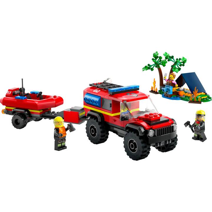 LEGO City Le camion de pompiers 4x4 et le canot de sauvetage (60412)