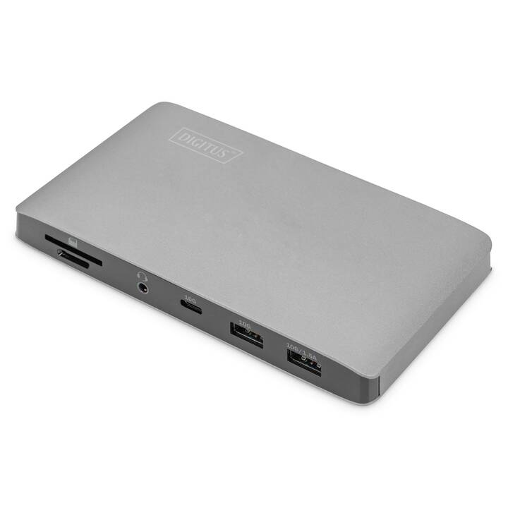 DIGITUS Dockingstation (2 x DisplayPort, RJ-45 (LAN), 2 x USB 3.2 Gen 1 Typ-A)