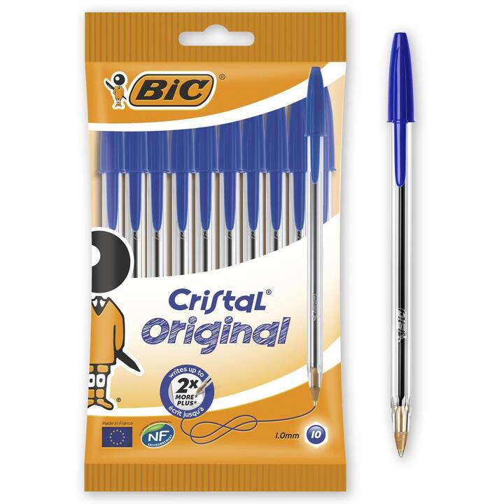 BIC Stylo à bille Cristal Original (Bleu)
