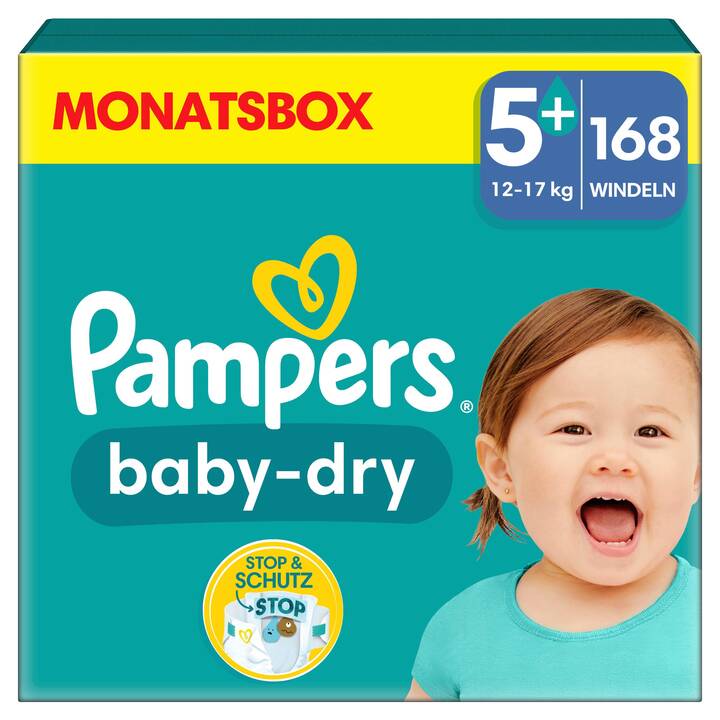 PAMPERS Baby-Dry 5+ (Monatsbox, 168 Stück)