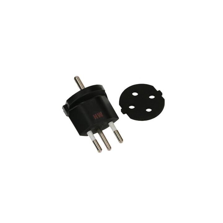 MAX HAURI Fixadapter IP44 T12 3-pin (Typ F, Schukosteckdose / Typ J, CH)