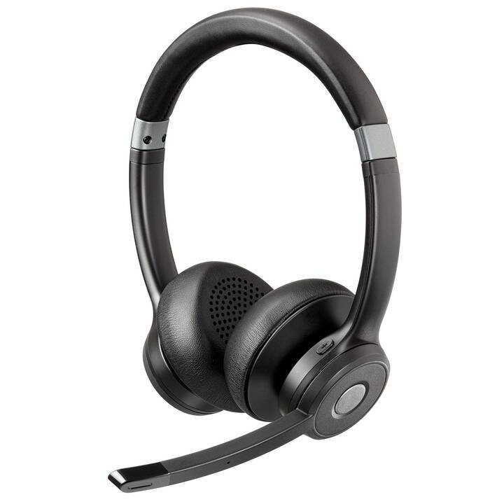 INTERTRONIC Office Headset (On-Ear, Kabellos, Schwarz)