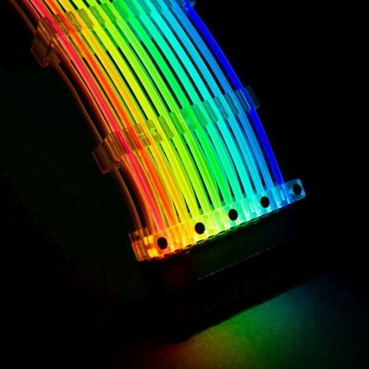  RGB Stromanschlusskabel (24 Pin, SATA, 3 Pin, 20 cm)