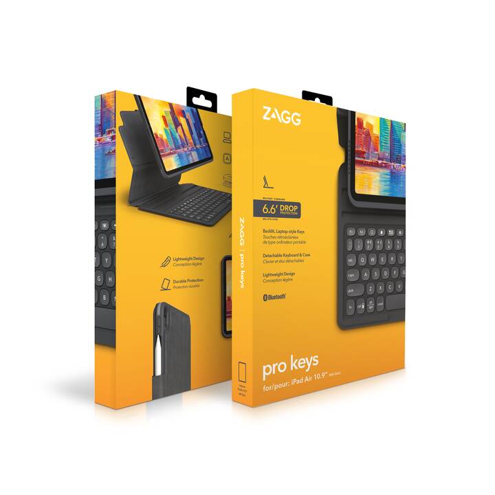 ZAGG Cover Pro Keys Type Cover / Tablet Tastatur (10.9", Schwarz)