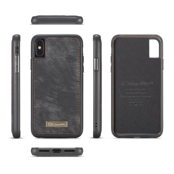 EG Flipcover (iPhone X, iPhone XS, Schwarz)