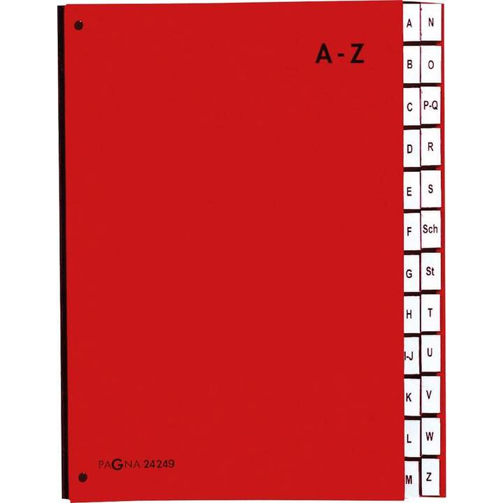 PAGNA Archivio a soffietto (Rosso, A4, 1 pezzo)