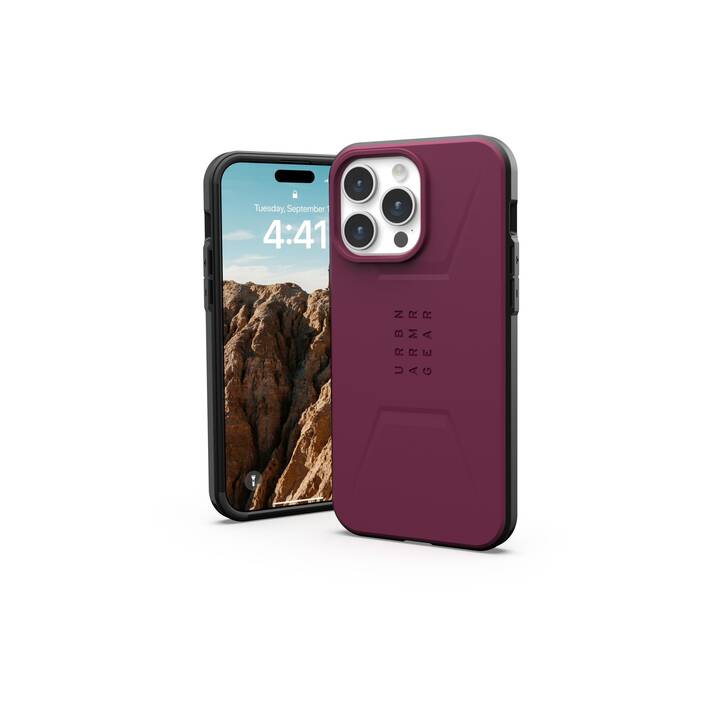 URBAN ARMOR GEAR Backcover (iPhone 15 Pro Max, Bordeaux, Rosso)