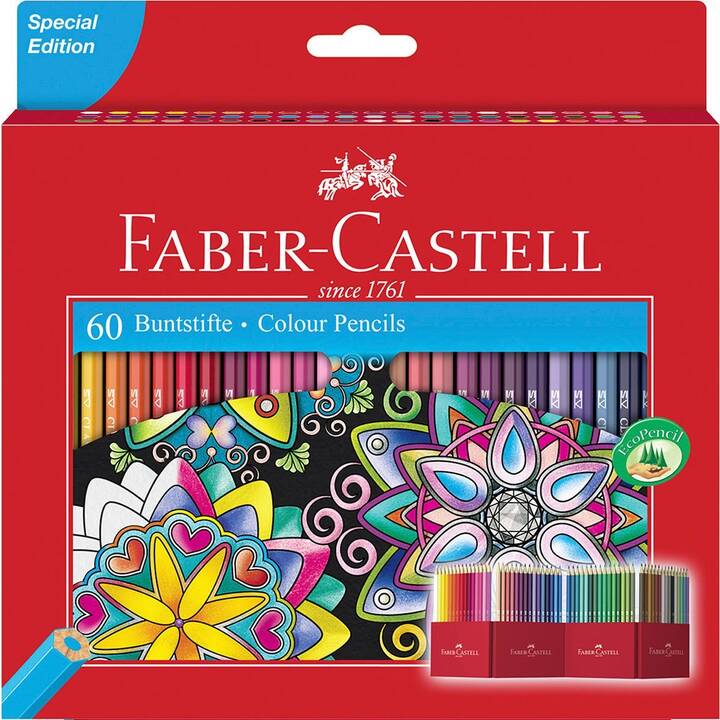 FABER-CASTELL Crayons de couleur Special Edition (Multicolore, 60 pièce)