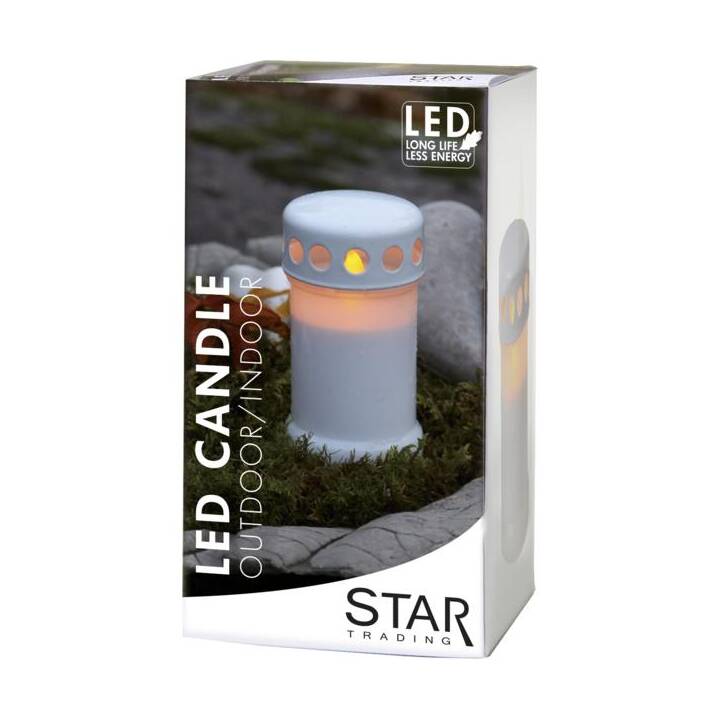STAR TRADING Outdoor LED-Kerze (Weiss)
