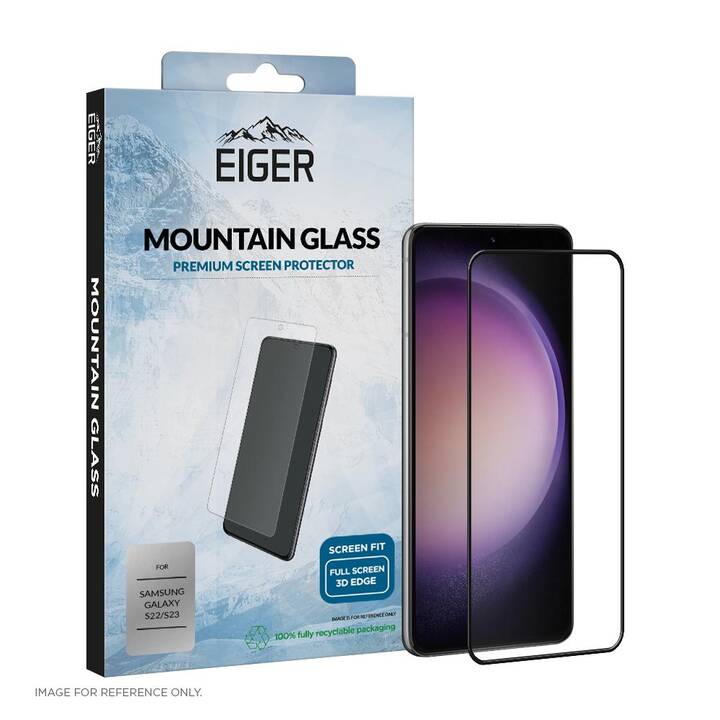EIGER Verre de protection d'écran Mountain Glass 3D Edge (Galaxy S23)